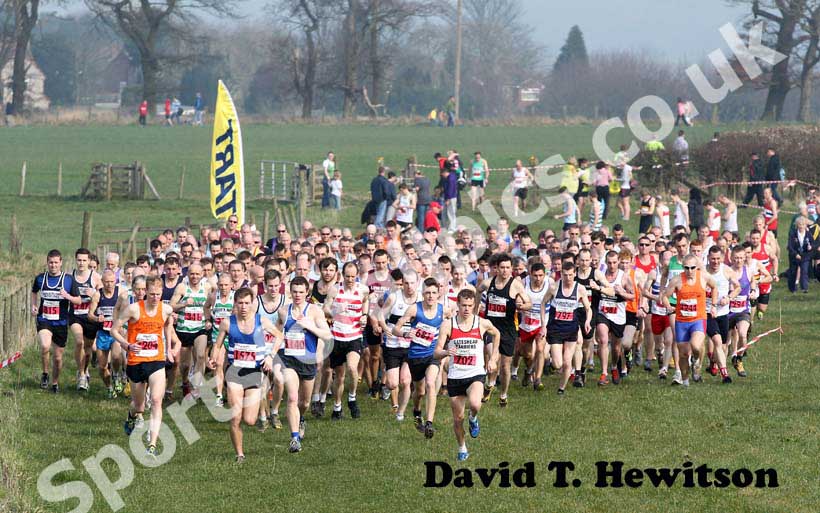 Red start North East Harrier League, Prudhoe, Northumberland.